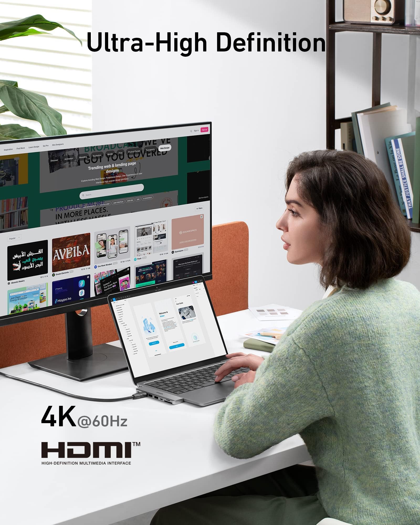 Anker USB C Hub for MacBook, 7-in-2 with 4K@60Hz HDMI, Compatible with Thunderbolt 4, 1 Type C and 2 USB A Data Ports for MacBookPro 13 Inch, MacBookAir M1 / M2, and More - Image 4