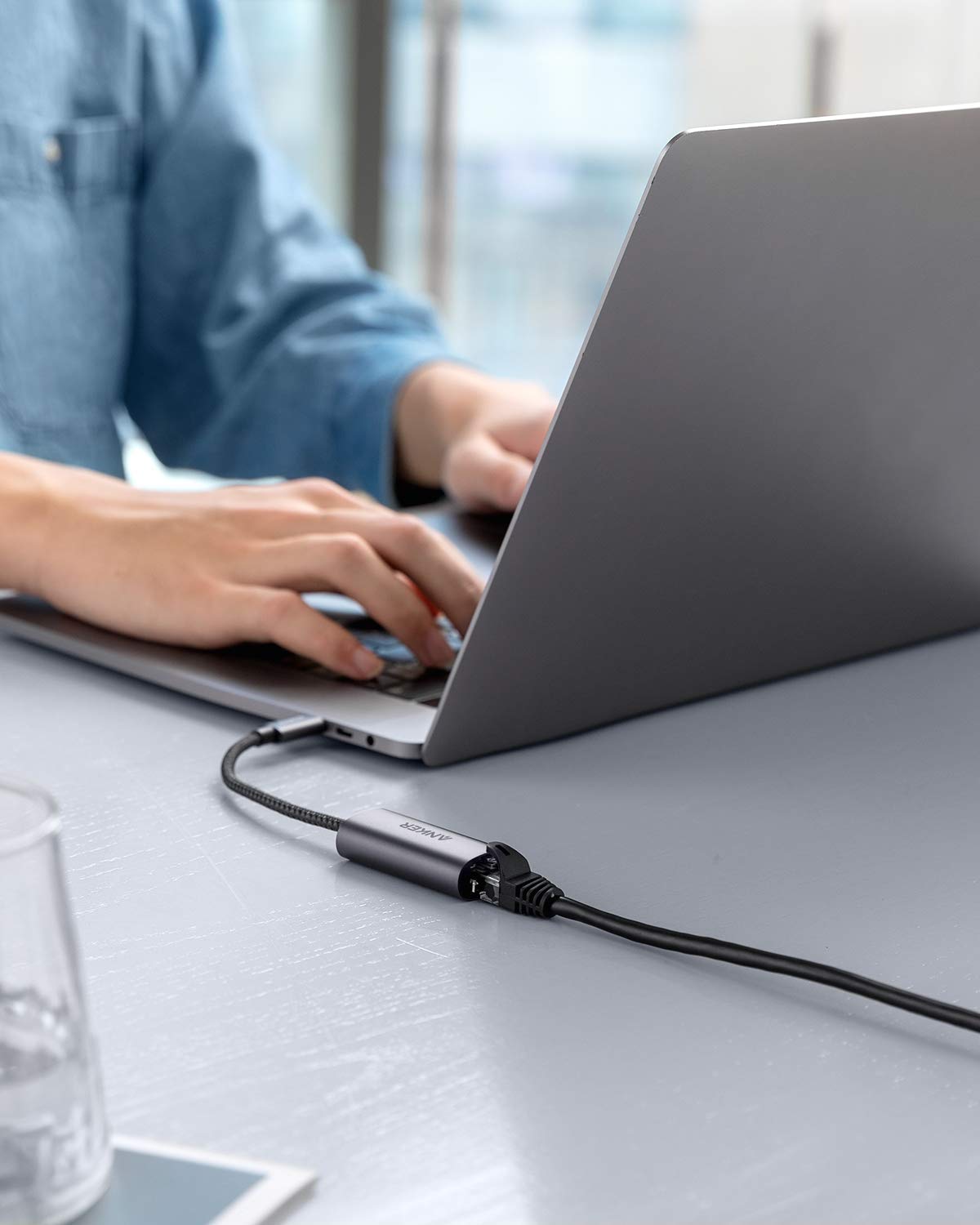 Anker USB C to Ethernet Adapter, Portable USB C Type-C 1-Gigabit Network Hub, 10/100/1000 Mbps,Network Adapter for MacBook Pro, iPad Pro 2019/2018, ChromeBook, XPS, Galaxy S9/S8, and More - Image 7